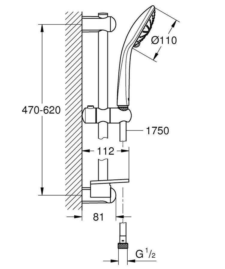 Grohe Euphoria 27243001 душевой гарнитур
