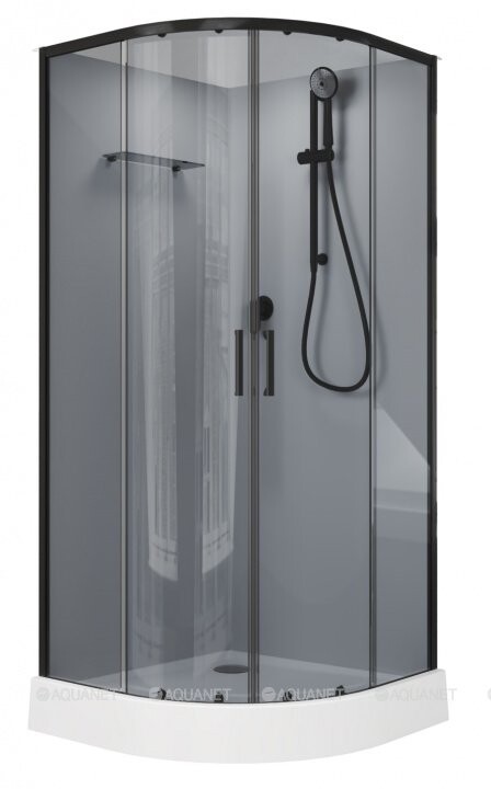 Aquanet Passion Evo R Black душевая кабина набор 3 90*90*202