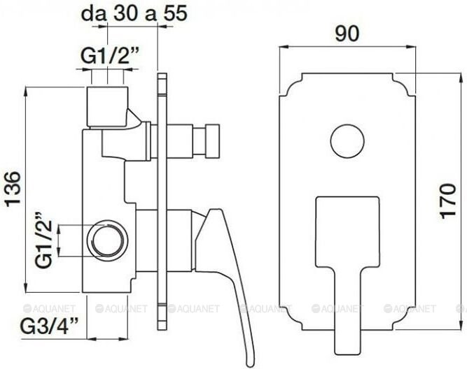 Cezares Olimp VDIM-02-L смеситель для ванны бронза