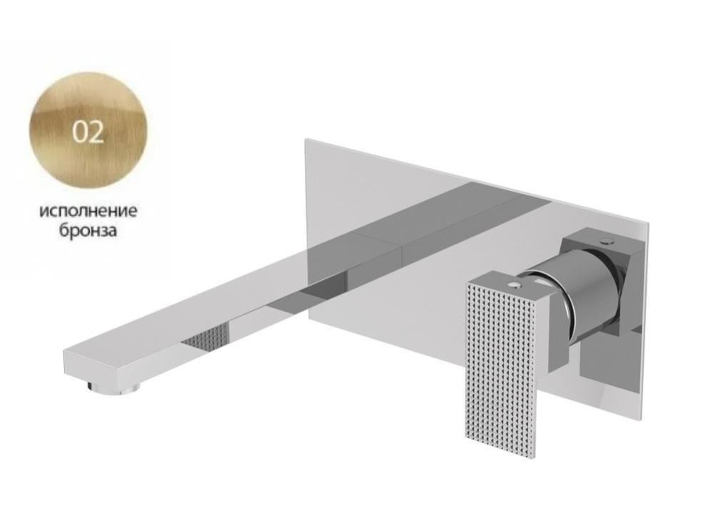 Cezares Prizma встраиваемый смеситель для раковины бронза PRIZMA-BLI-02