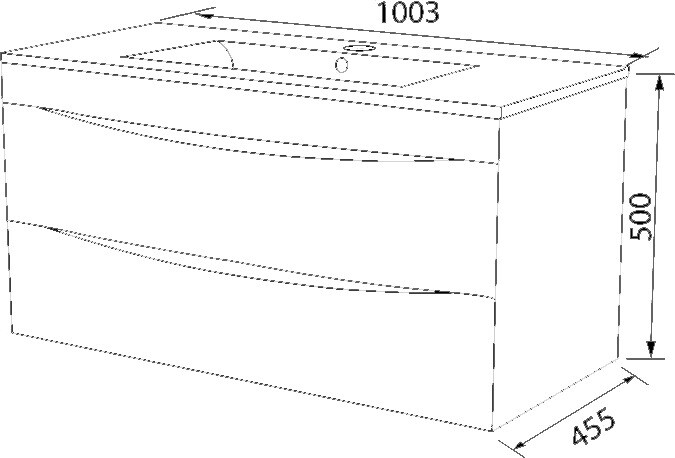Iddis Cloud 100 тумба с раковиной CLO10W1i95K подвесная
