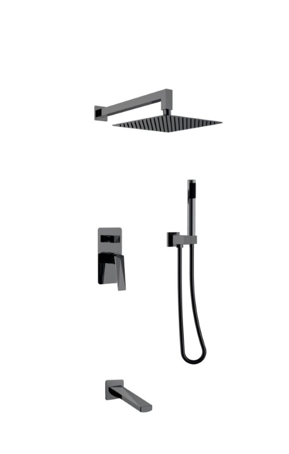 Душевая система с изливом Boheme Venturo Shine Gun Metal 374-SGM-2
