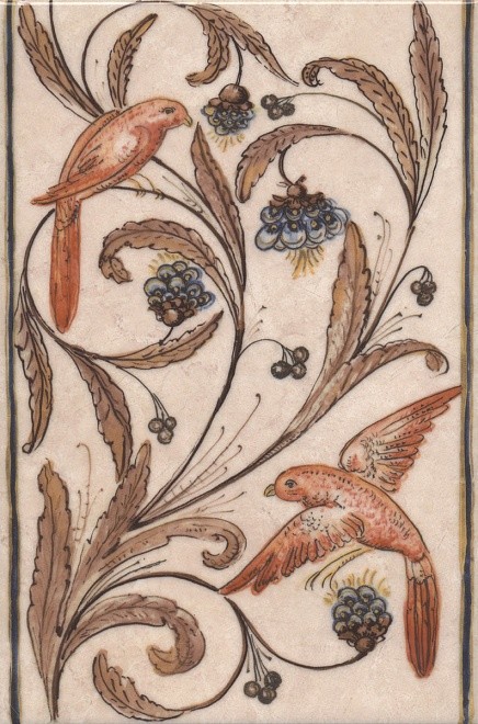 Kerama Marazzi Вилла Флоридиана 20х30 см декор настенный бежевый птицы FC\A10\8245