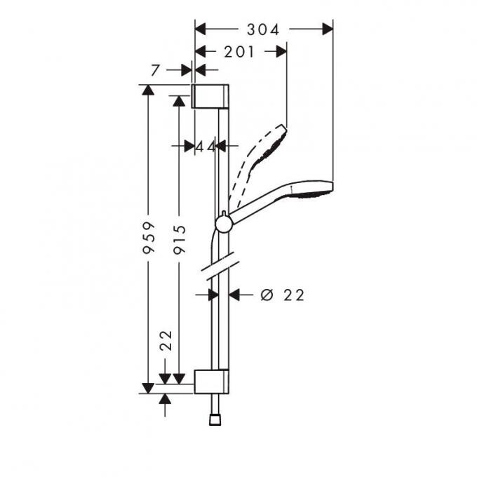 Hansgrohe Croma Select S Vario 26572400 Душевой набор