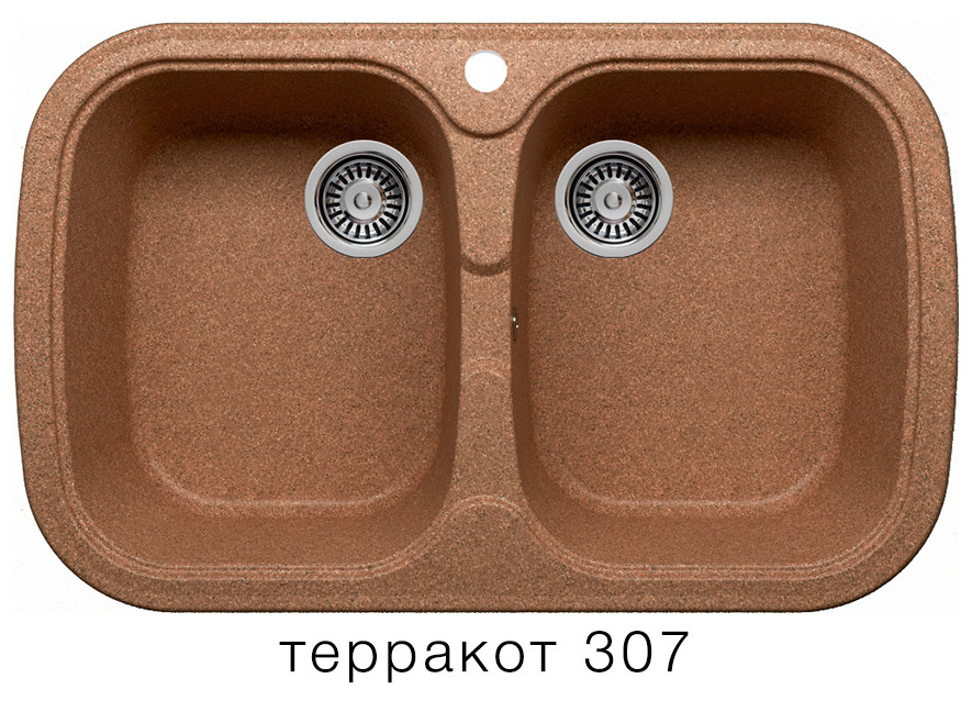Polygran F 150 кухонная мойка терракот 50 х 80 см