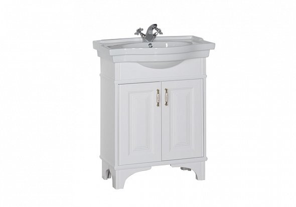 Aquanet Валенса 70 тумба с умывальником напольная цвет белый матовый