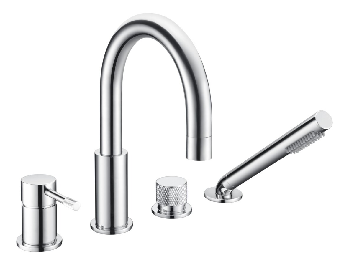 Смеситель врезной на борт ванны Boheme Uno Хром 460-CR