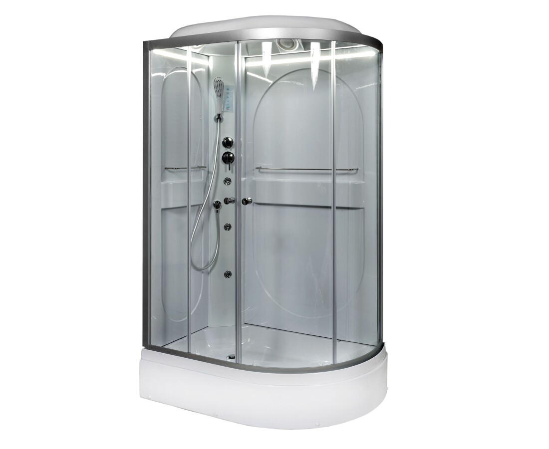 Deto душевая кабина 120х80 L520LLED+GM с гидромассажем левая