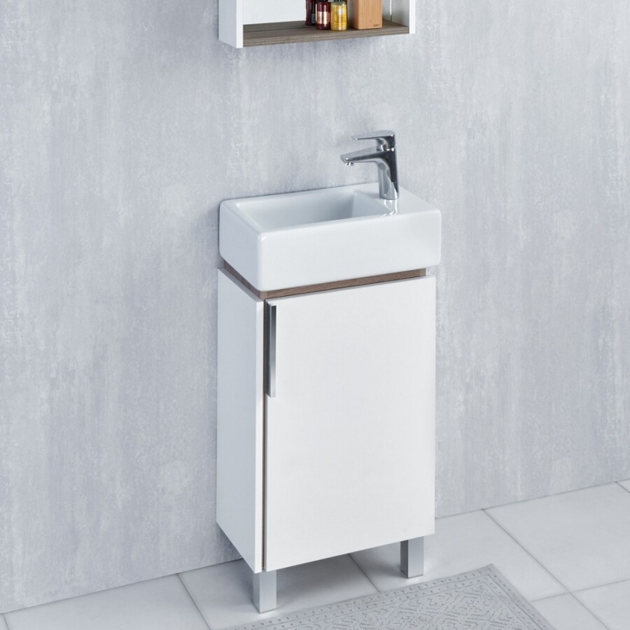 Акватон Бэлла 45 см тумба с раковиной 1A2215K1BBAZ0 напольная