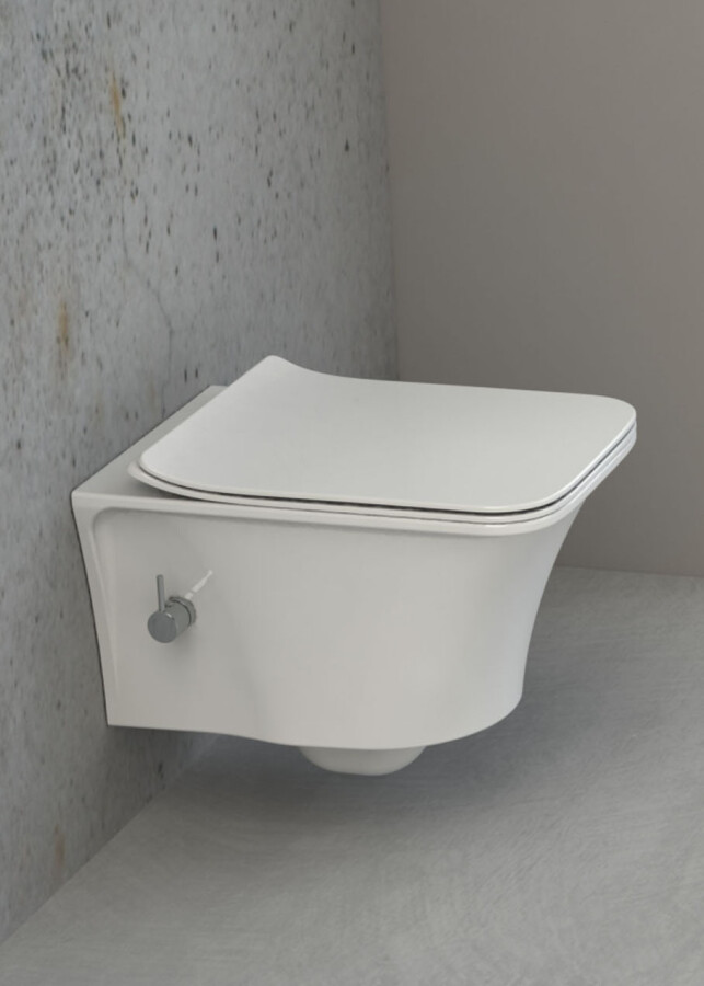 Унитаз подвесной с функцией биде Boheme Mirage Белый глянец 965-2