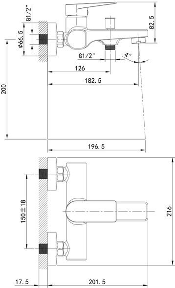Iddis Bridge BRDSB00i02WA смеситель для ванны хром