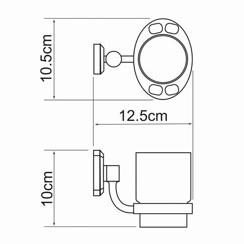 WasserKRAFT Oder K-3028 стакан для зубных щеток хром