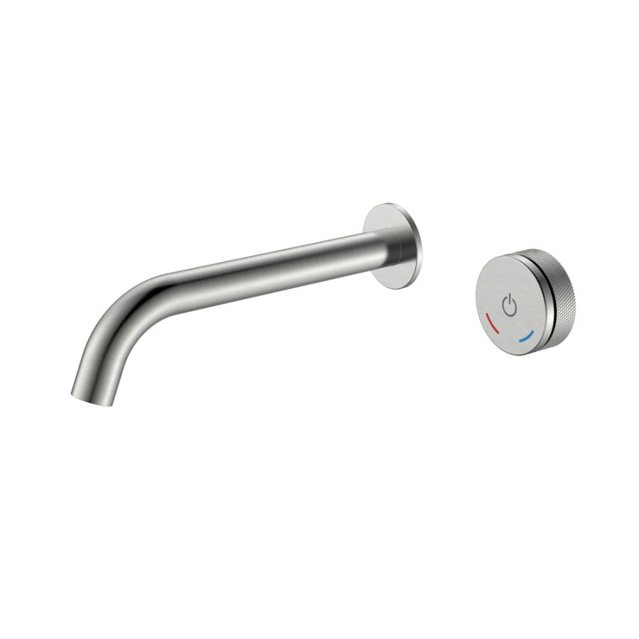 Смеситель автоматический для раковины из стены на 2 отв. Boheme Tech Nikel Brush 158/2-NB