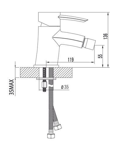 Lemark Атлантисс LM3208C смеситель для биде