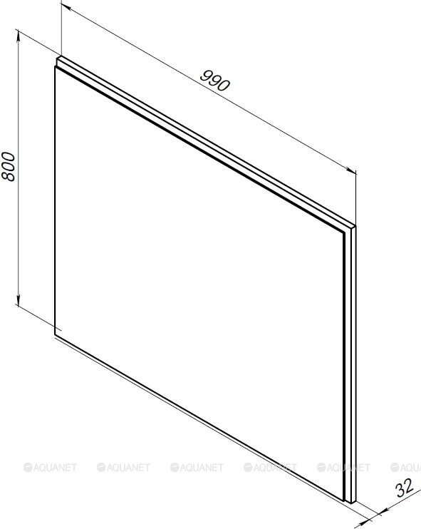 Зеркальное полотно Aquanet Nova Lite 100*80 белый 00242622