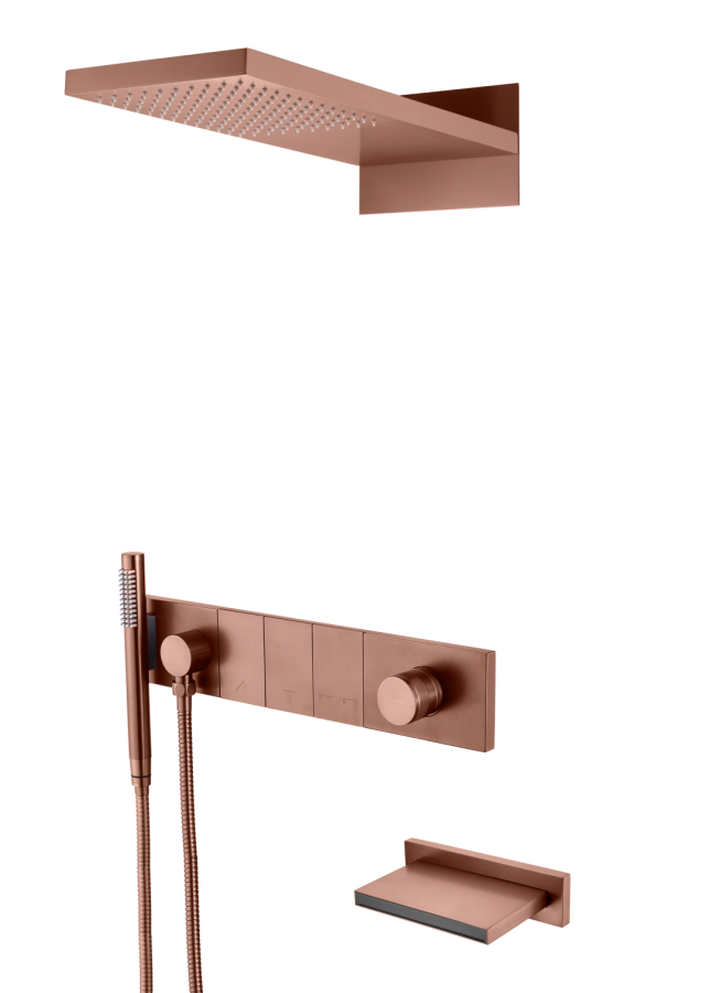 Душевая система трехпозиционная с изливом Boheme Zodiac Brushed Bronze 132-2-BRB