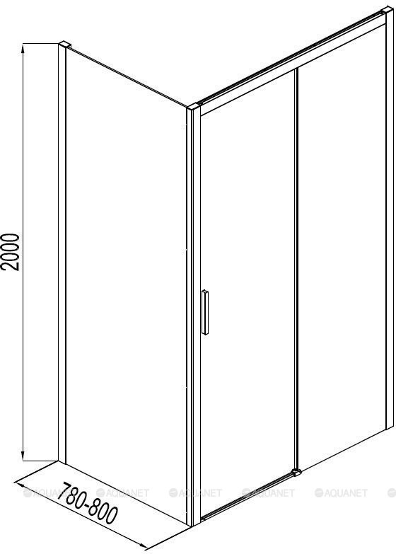 Aquanet Pleasure AE60-F-80H200U-BT боковая стенка 80*200