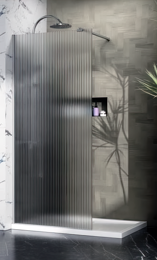 Azario Душевая перегородка Walk-in 90*195 Матовый графит AZ-251-90-MGR-CRF