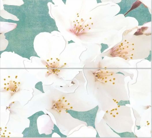 Global Tile Flavis 44x40 см панно настенное зеленое