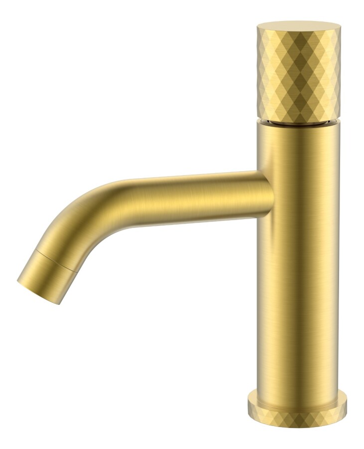 Смеситель для раковины Boheme Stick ручка Diamond Matt Gold 121-MG