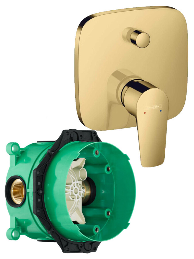 Hansgrohe 71745990S Set HG Talis E смеситель для ванны (71745990+01800180) полированное золото