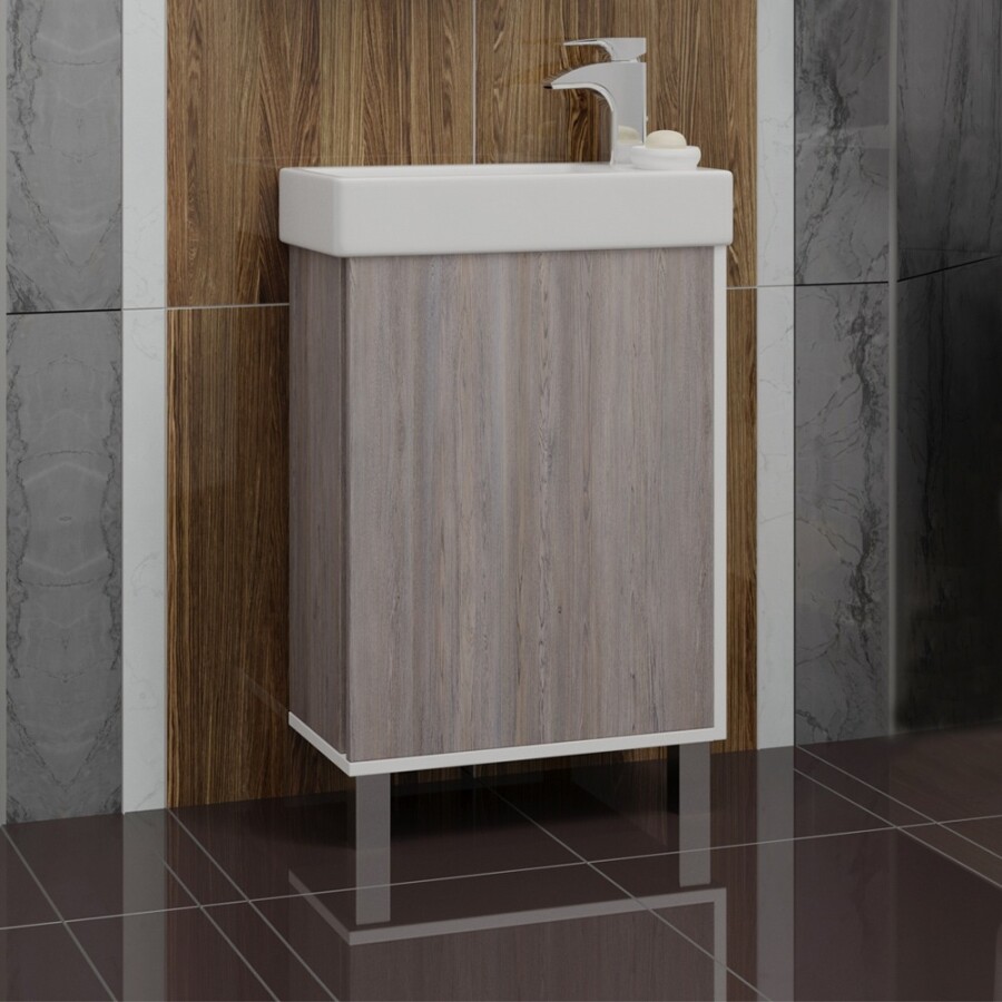 Акватон Эмма 46 см тумба с раковиной 1A2216K1EAD80 напольная