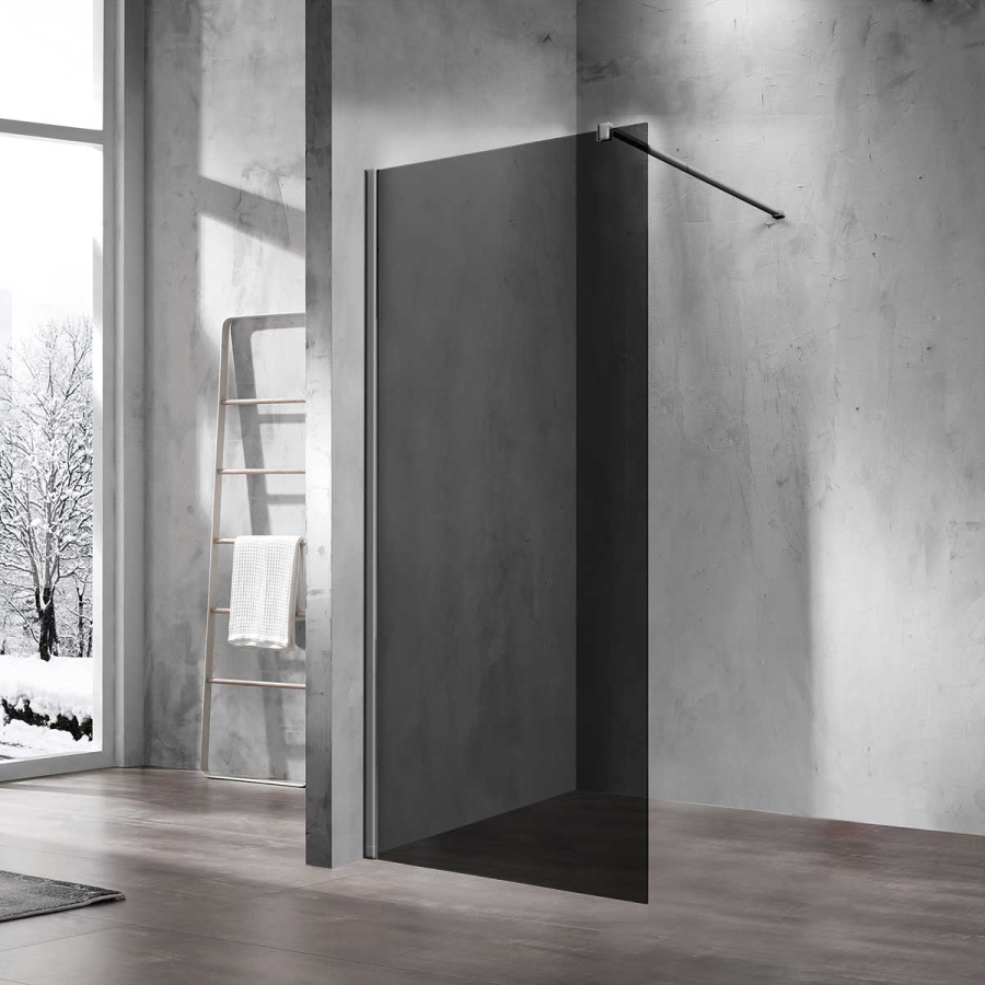 Vincea Walk-In душевая перегородка 90 см вороненая сталь / тонированная VSW-1H900CGGM