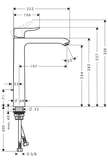 Hansgrohe Metris 31082000 смеситель для раковины хром