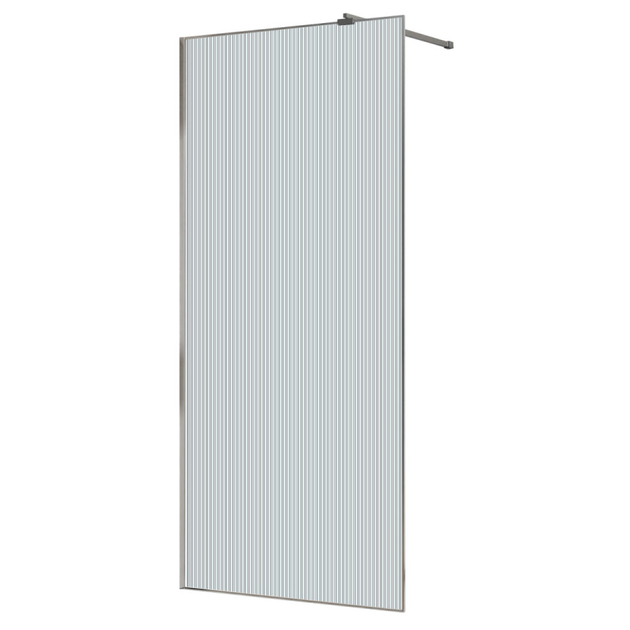 Душевая перегородка Azario Walk-in 1200x1950 в рамке, рифленое стекло, толщина стекла 8 мм, профиль хром AZ-271-120-CH-CRF