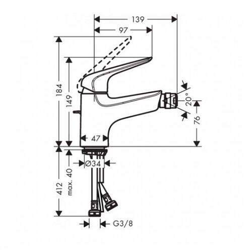 Hansgrohe Novus 71142000 смеситель для биде