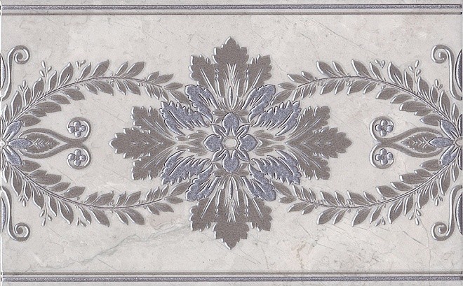 Kerama Marazzi Мармион 25х40 см декор настенный светло серый