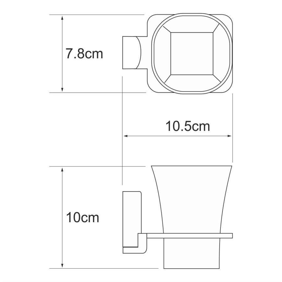 WasserKRAFT Leine K-5028WHITE стакан для зубных щеток хром/белый