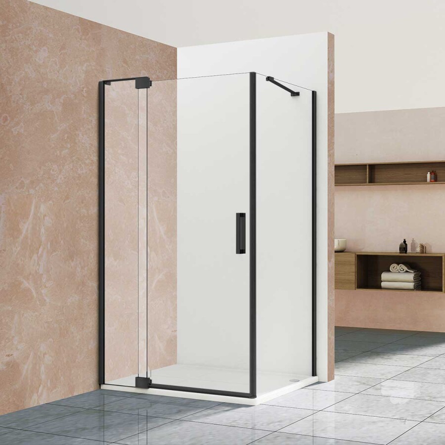 Vincea Extra душевой уголок VSR-1E901090CLB 90/100х90 черный, стекло прозрачное