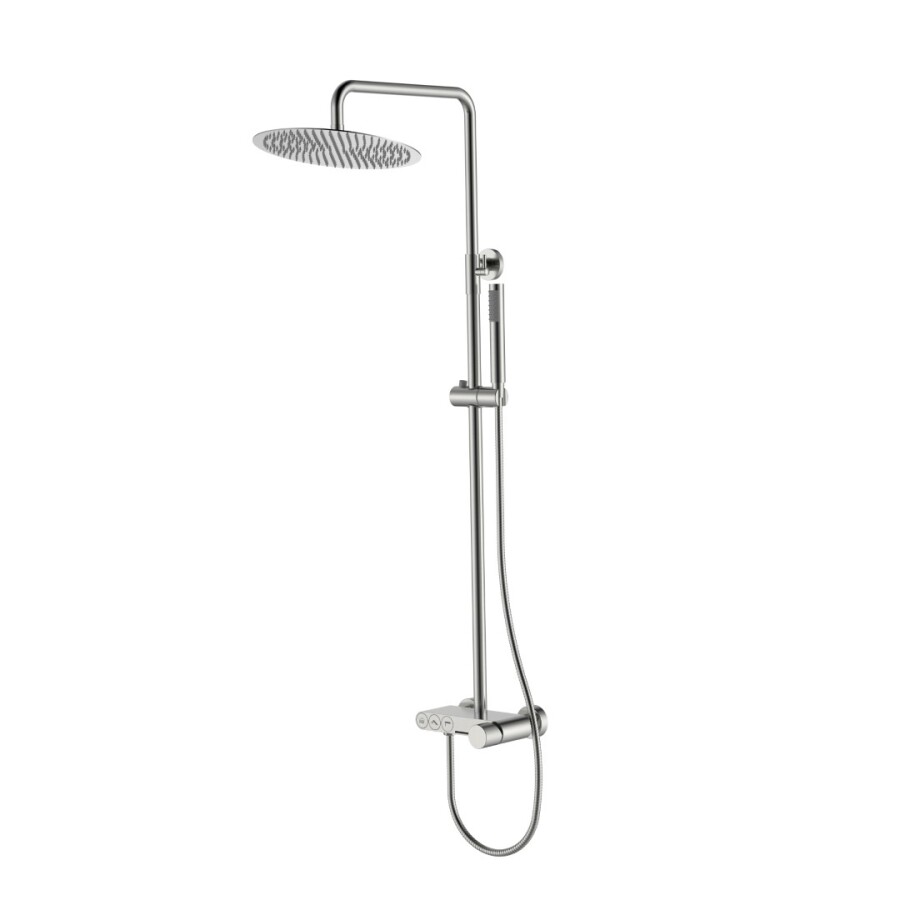 Душевая система с изливом Boheme Stick ручка Spirale Nikel Brush 128-NB.4