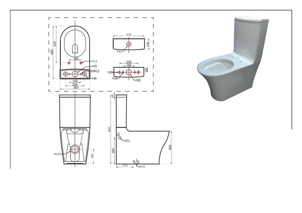 Bravat Pura CX21214UW-P-ENG унитаз напольный