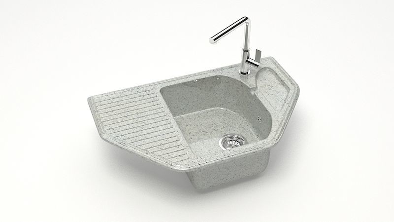 Marrbaxx Рики Z22 Мойка для кухни глянцевая светло-серый