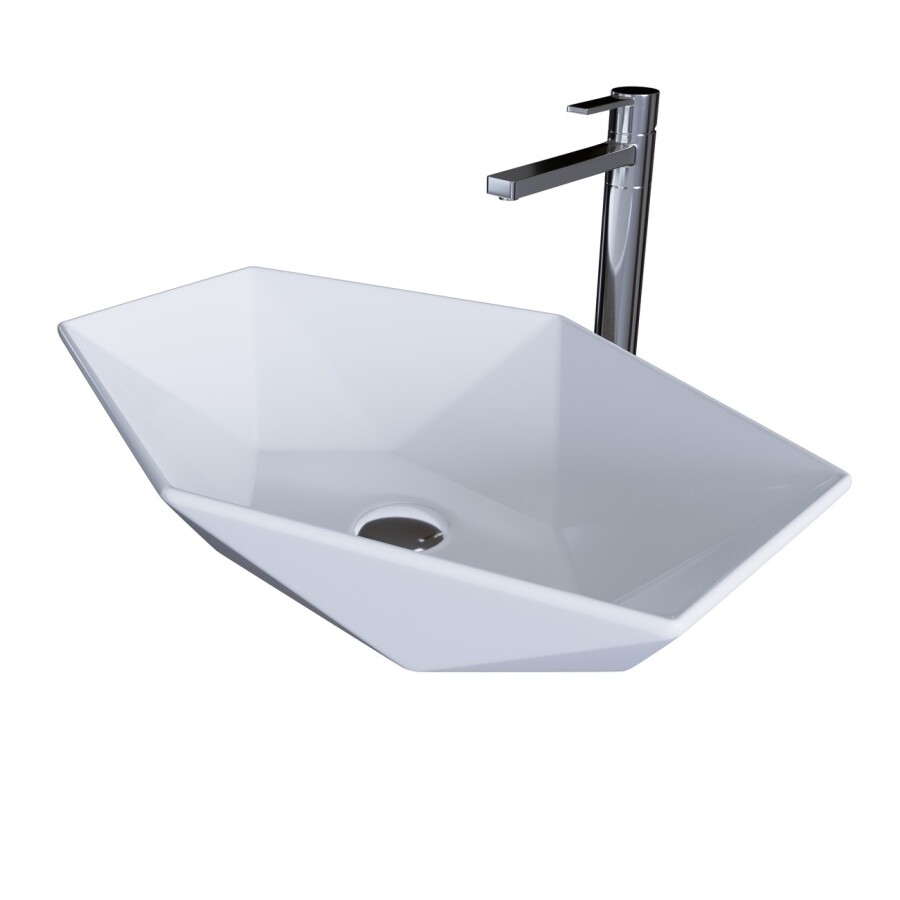 Раковина Grossman Diamond GR-3030 (600х415х130) белая,1 место