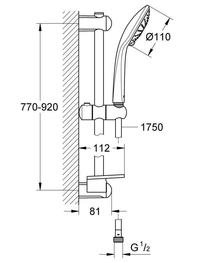 Grohe Euphoria 110 Duo 27225001 душевой гарнитур