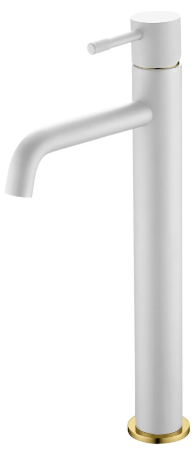 Смеситель для умывальника высокий Boheme Uno Белый / Золото 462-WG