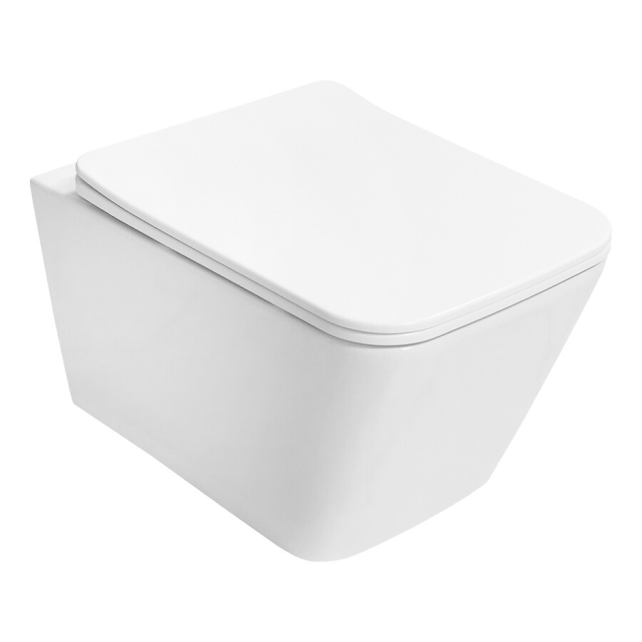 Унитаз подвесной Azario Indor Торнадо, с сиденьем микролифт/дюропласт 520*360*360 AZ-9004WT