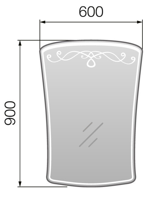 Зеркальное полотно 1 Marka Classic 1, 60 У52203