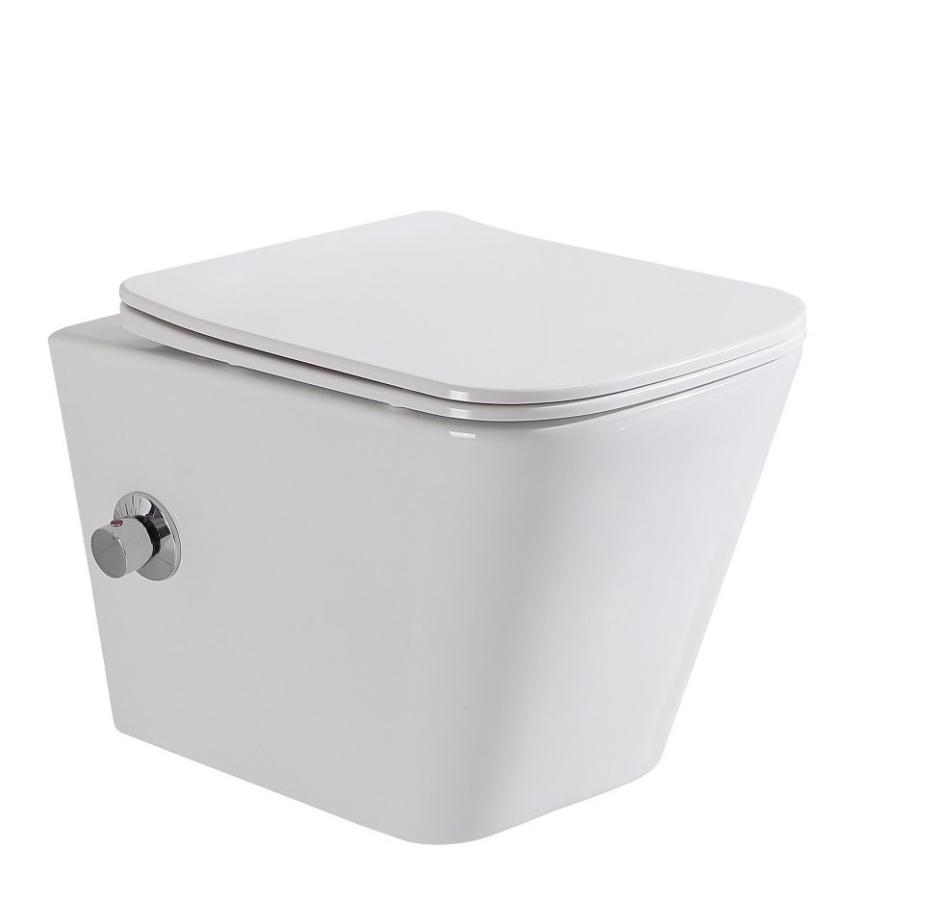 BelBagno унитаз подвесной с функцией биде и смесителем BB3103CHR-BS/SC