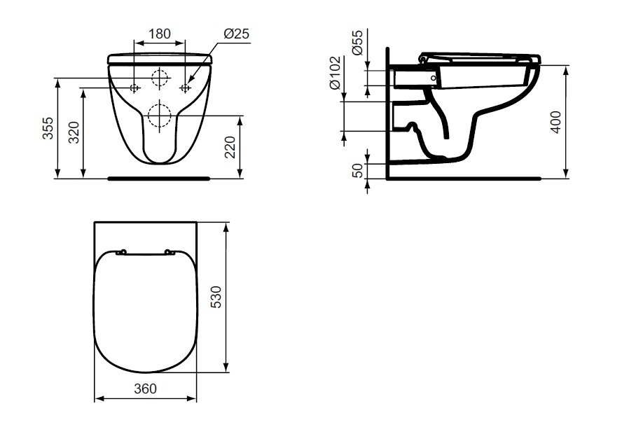 Ideal Standard Tempo W941106 унитаз подвесной