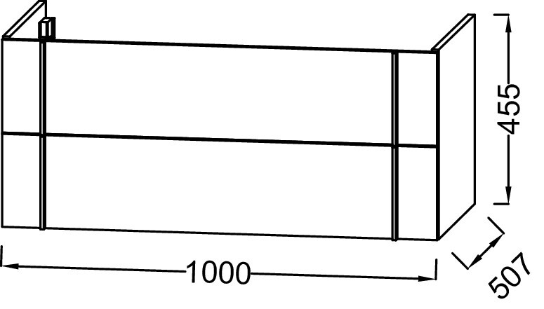 Jacob Delafon Nouvelle Vague EB3032-E16 100 см тумба под раковину подвесная