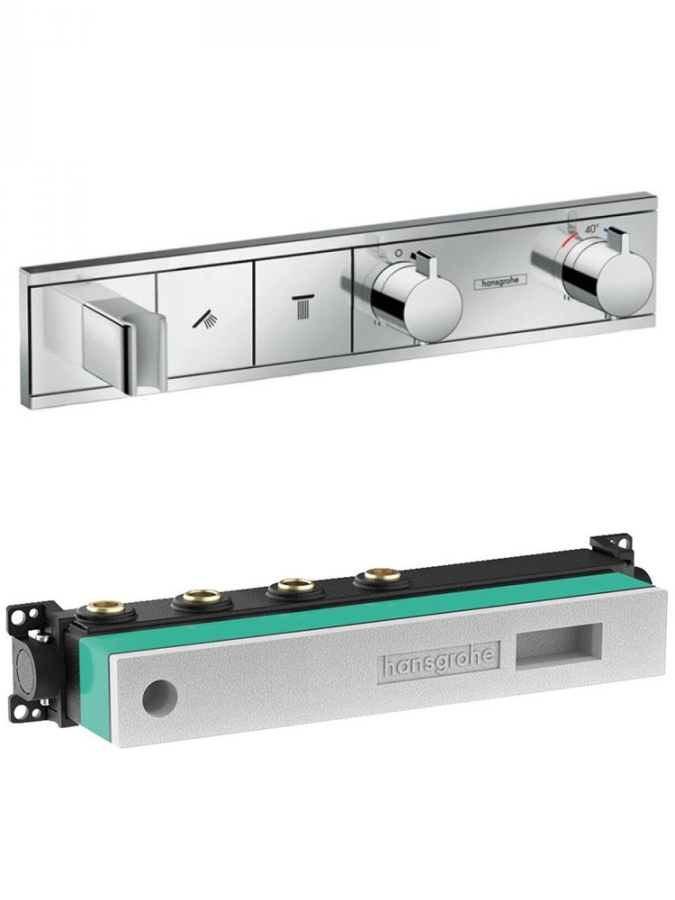 Hansgrohe 15355000S Set HG RainSelect термостатический смеситель для душа (15355000+15310180) Хром