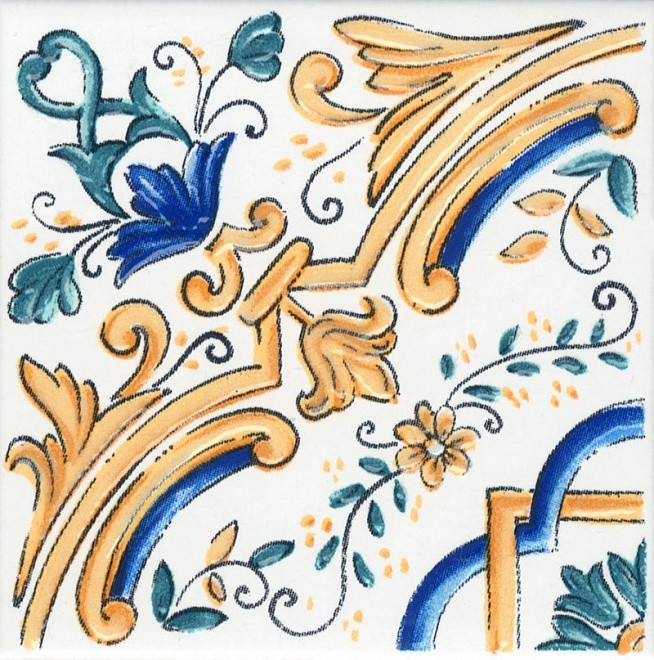 Kerama Marazzi Капри 10х10 см вставка настенная майолика STG\A484\1146