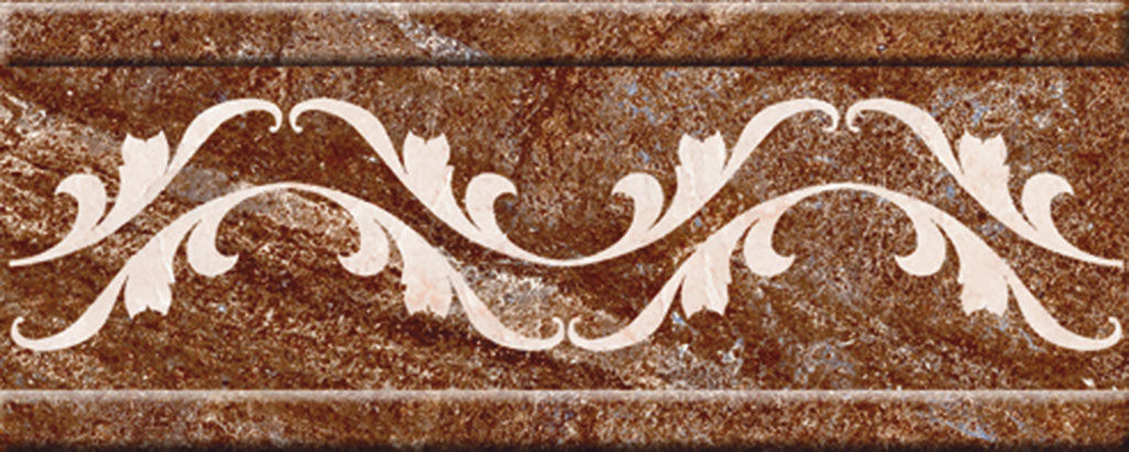 Нефрит Бельведер 10х25см бордюр настенный коричневый