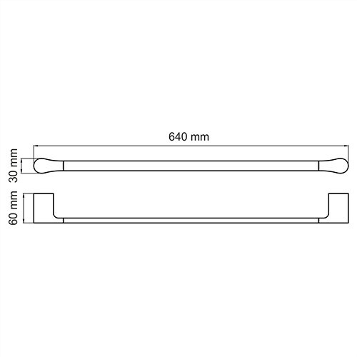 WasserKRAFT Glan K-5130 полотенцедержатель черный