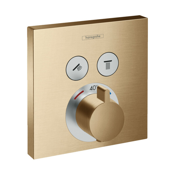Hansgrohe ShowerSelect Термостат скрытого монтажа для 2 потребителей бронза 15763140