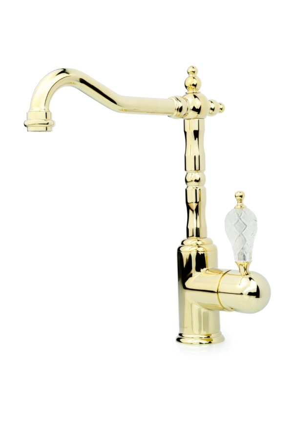 Смеситель для кухни Boheme Kitchen Tradizionale Oro Crystal 102-CRST